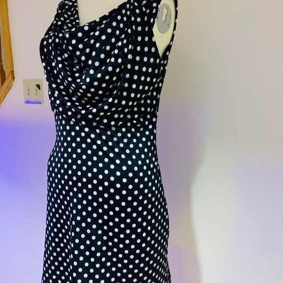 Diklakedem polka dots black & white dress size M - Picture 2 of 5